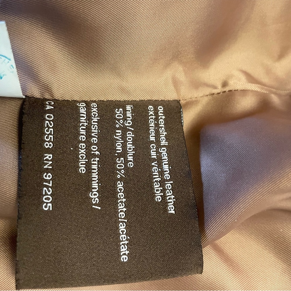 Women's Cognac Coloured Leather Jacket - Picture 7 of 9